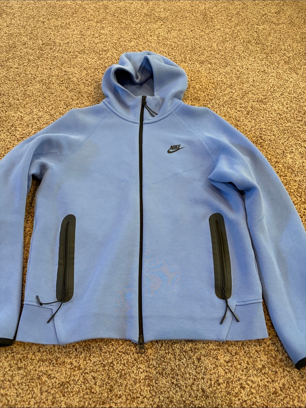 Nike Men’s Sky Blue Full-Zip Tech Performance Hoodie Jacket